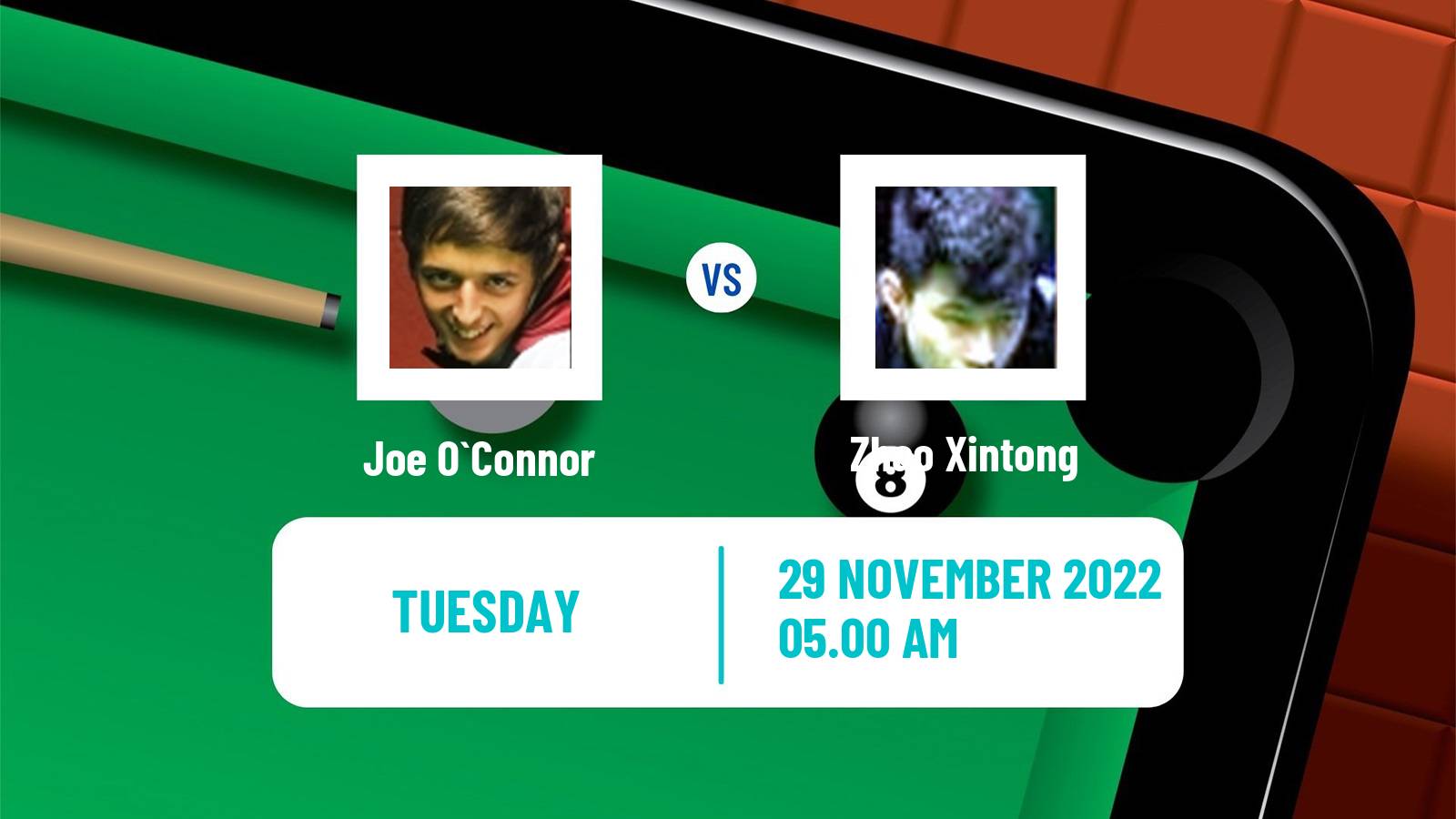 Snooker Snooker Joe O`Connor - Zhao Xintong