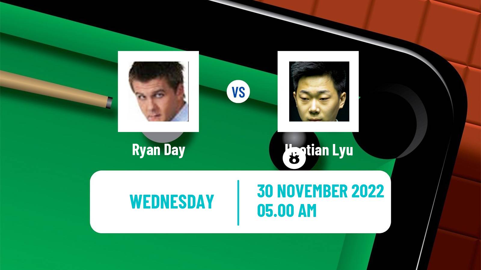 Snooker Snooker Ryan Day - Haotian Lyu