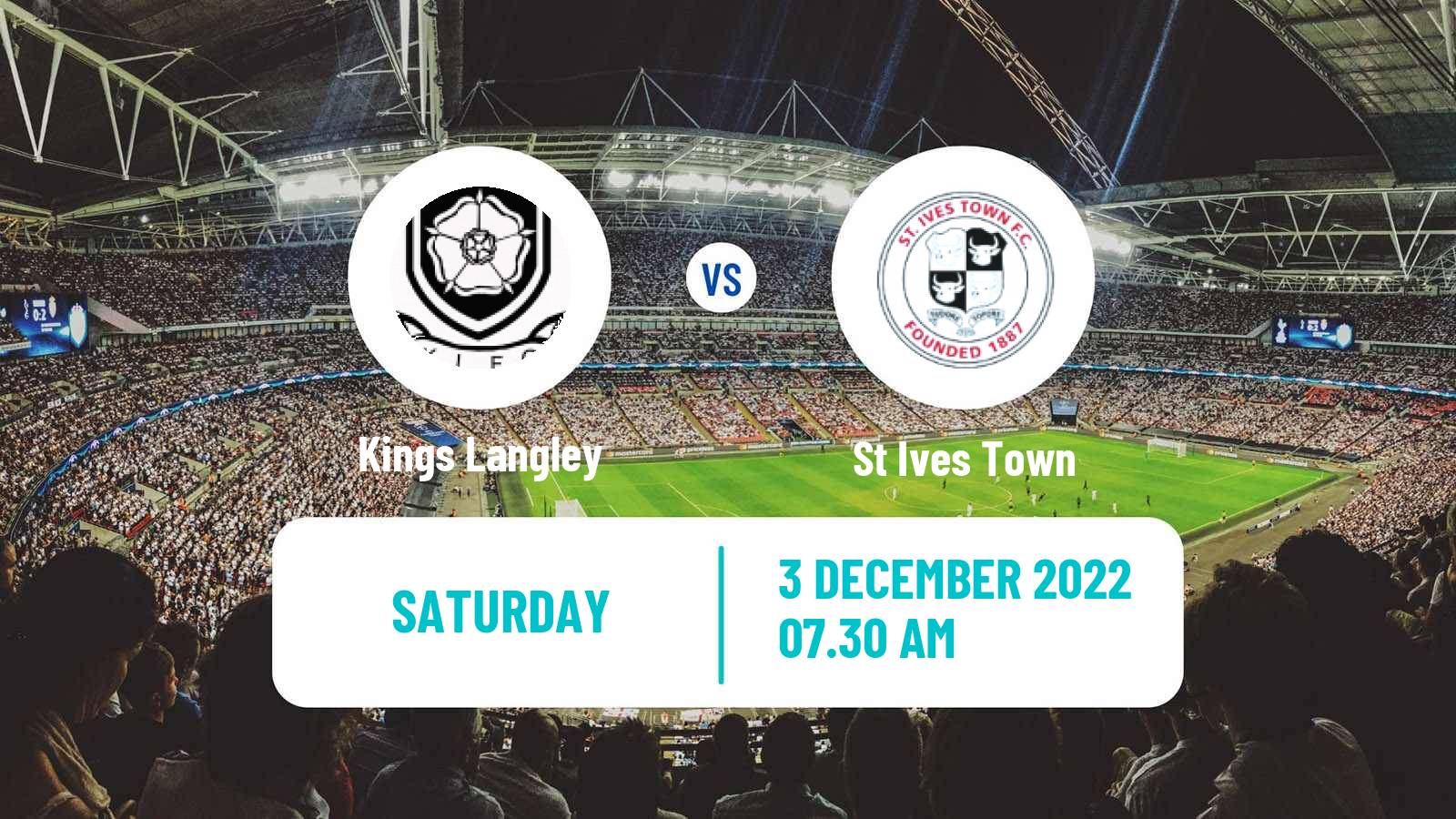 Soccer English Southern League Central Division Kings Langley - St Ives Town