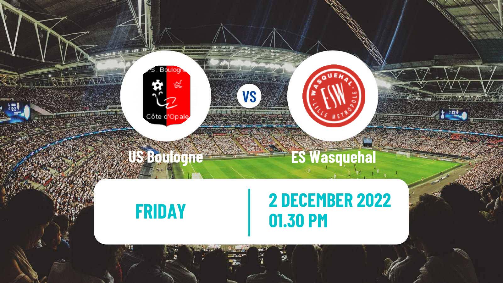 Soccer French National 2 - Group B Boulogne - Wasquehal