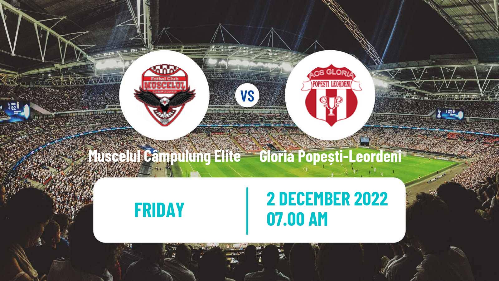 Soccer Romanian Liga 3 - Seria 4 Muscelul Câmpulung Elite - Gloria Popești-Leordeni