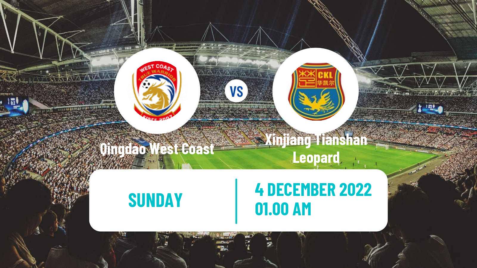 Soccer Chinese Jia League Qingdao West Coast - Xinjiang Tianshan Leopard