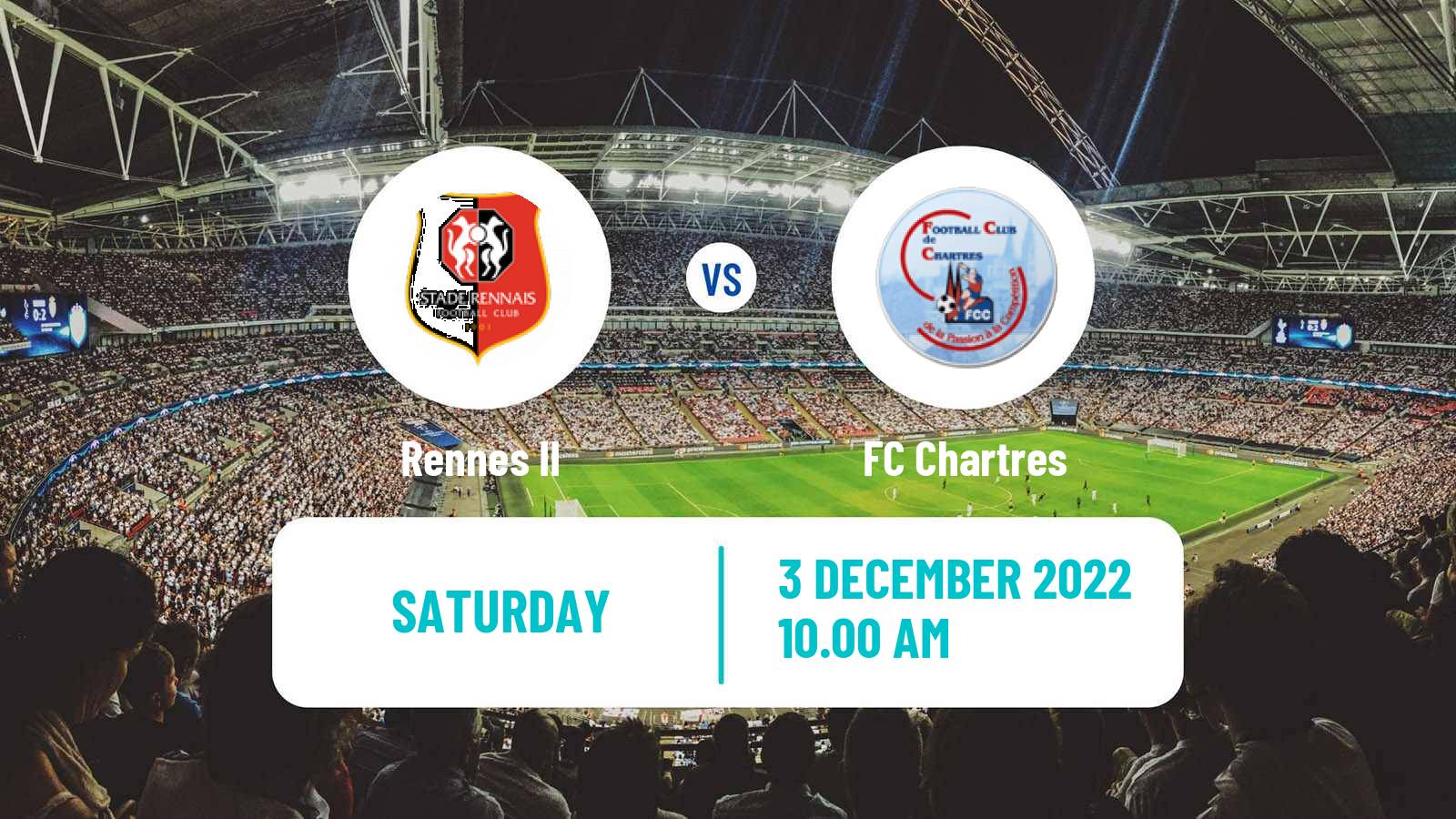 Soccer French National 2 - Group A Rennes II - Chartres