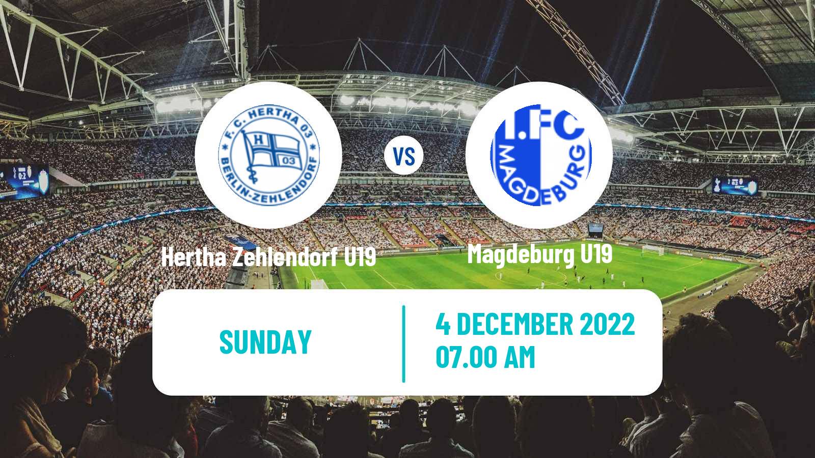Soccer German Junioren Bundesliga North Hertha Zehlendorf U19 - Magdeburg U19