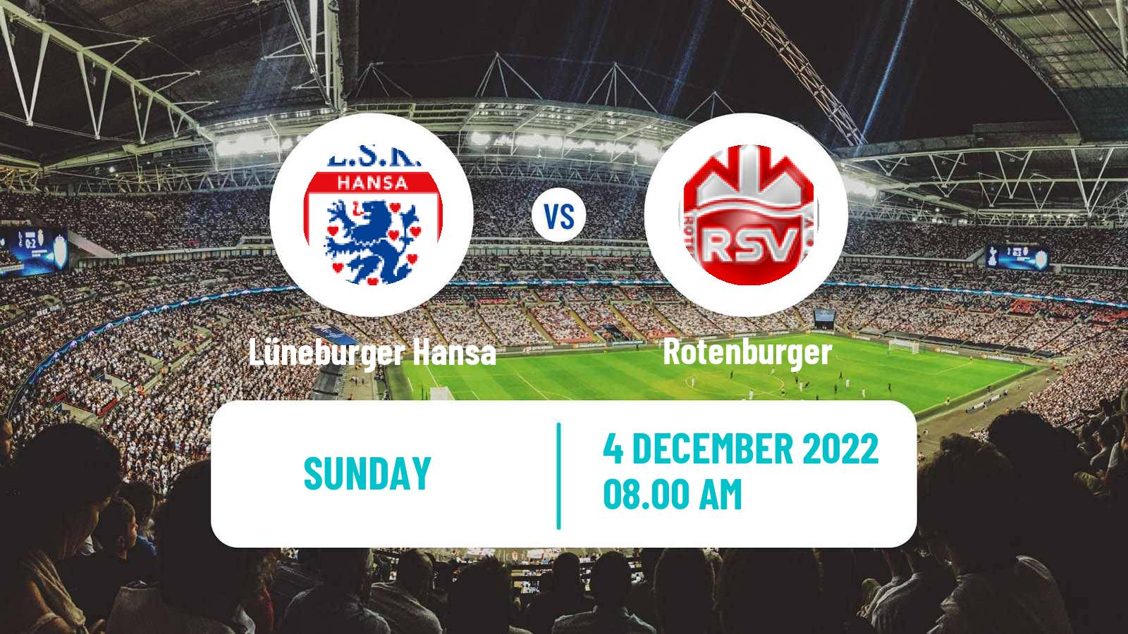 Soccer German Oberliga Niedersachsen Lüneburger Hansa - Rotenburger