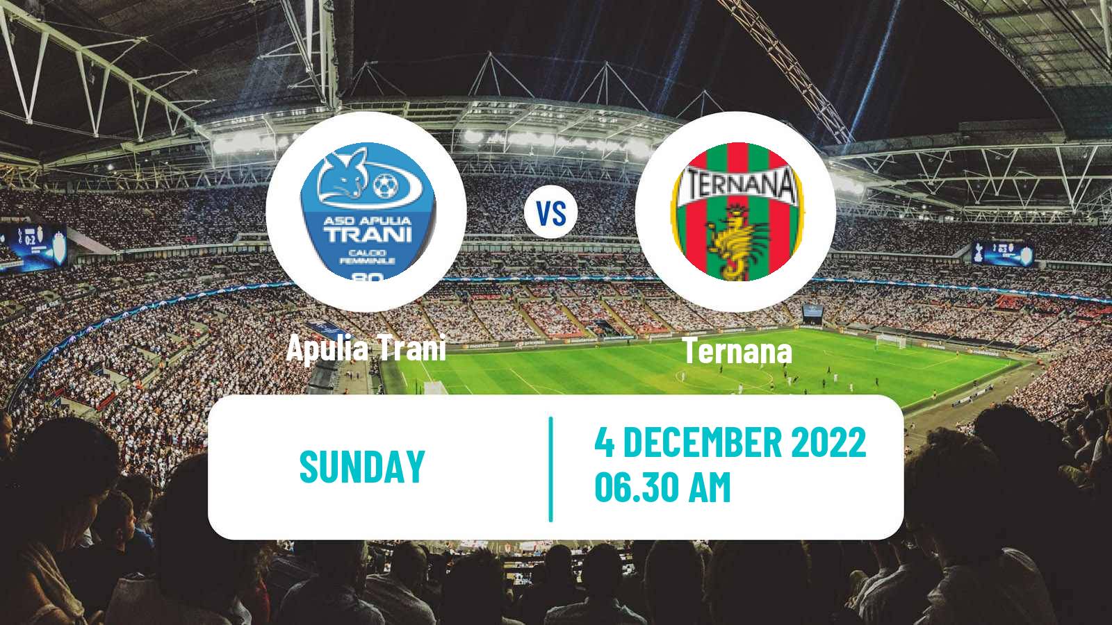 Soccer Italian Serie B Women Apulia Trani - Ternana