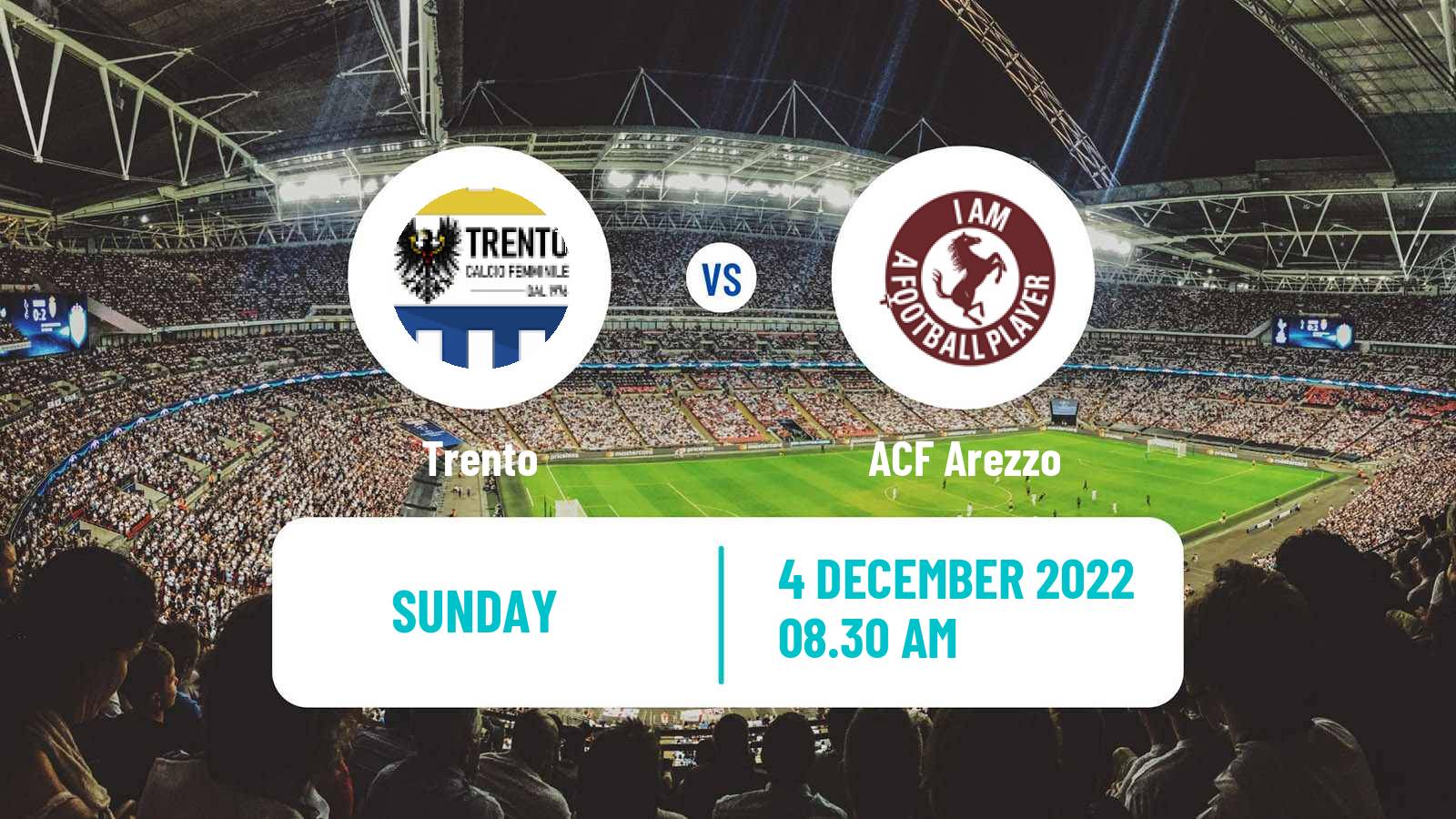 Soccer Italian Serie B Women Trento - Arezzo