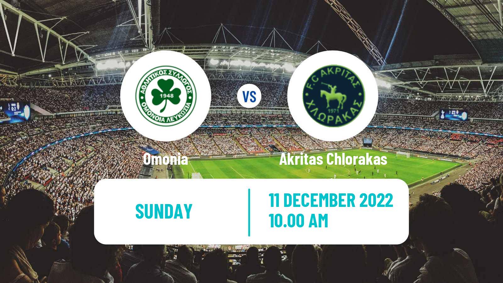 Soccer Cypriot First Division Omonia - Akritas Chlorakas