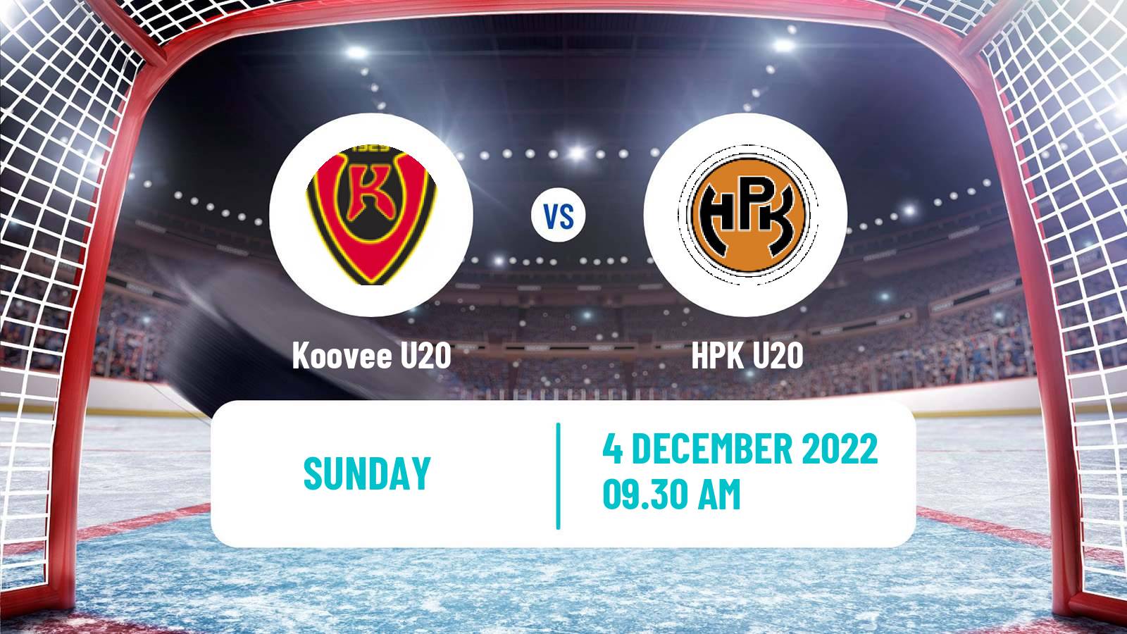 Hockey Finnish SM-sarja U20 Koovee U20 - HPK U20