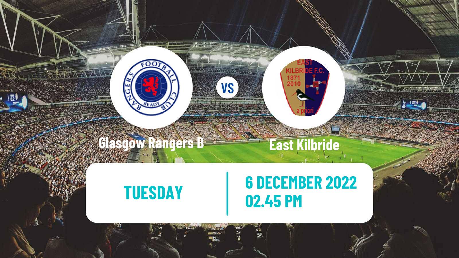 Soccer Scottish Lowland League Glasgow Rangers B - East Kilbride
