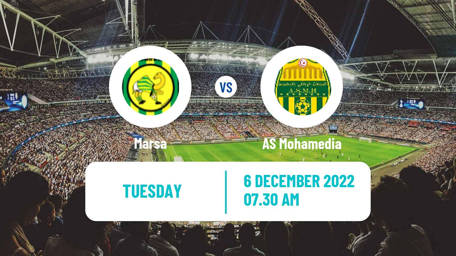 Soccer Tunisian Ligue 2 Marsa - AS Mohamedia