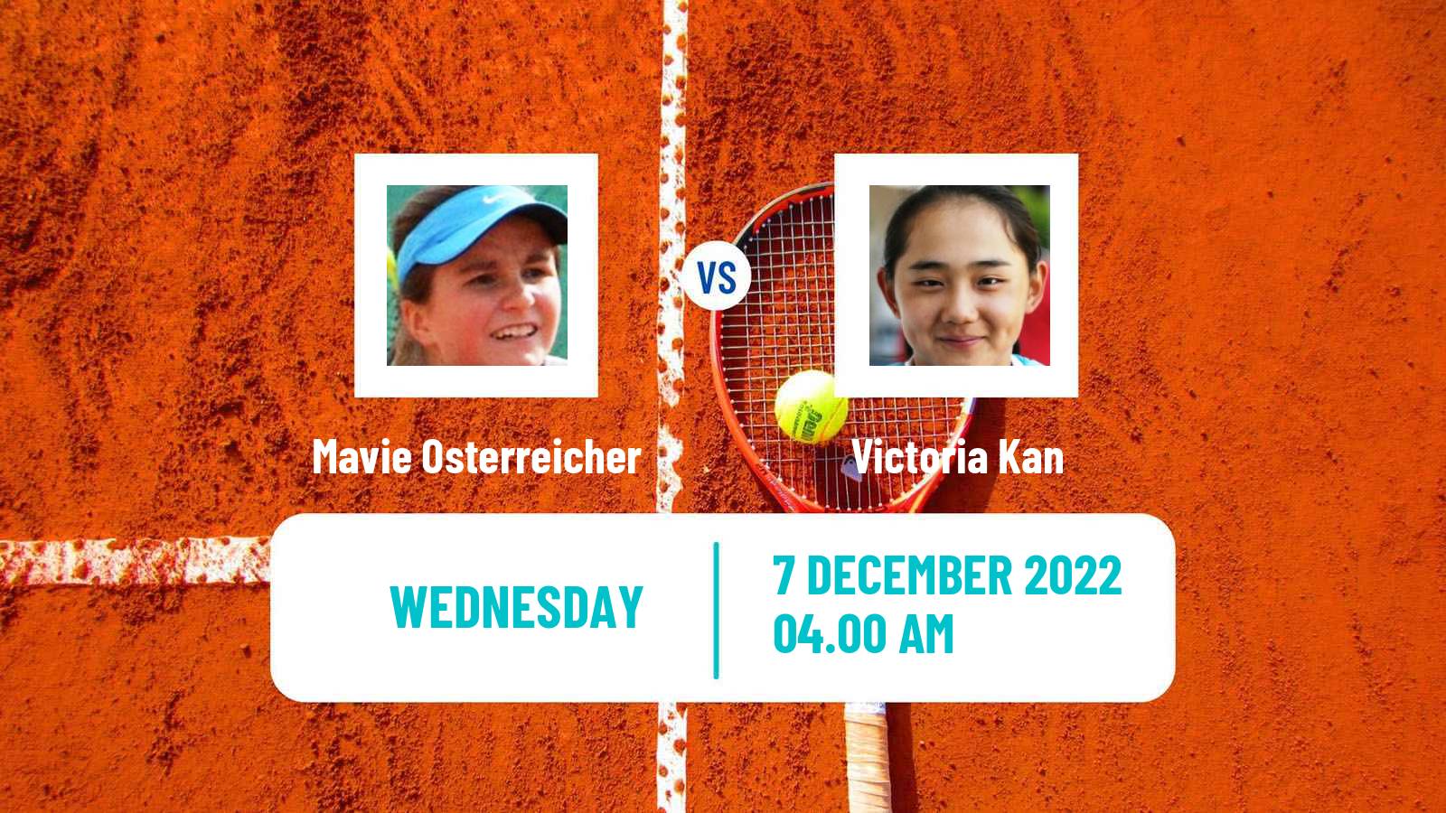 Tennis ITF Tournaments Mavie Osterreicher - Victoria Kan