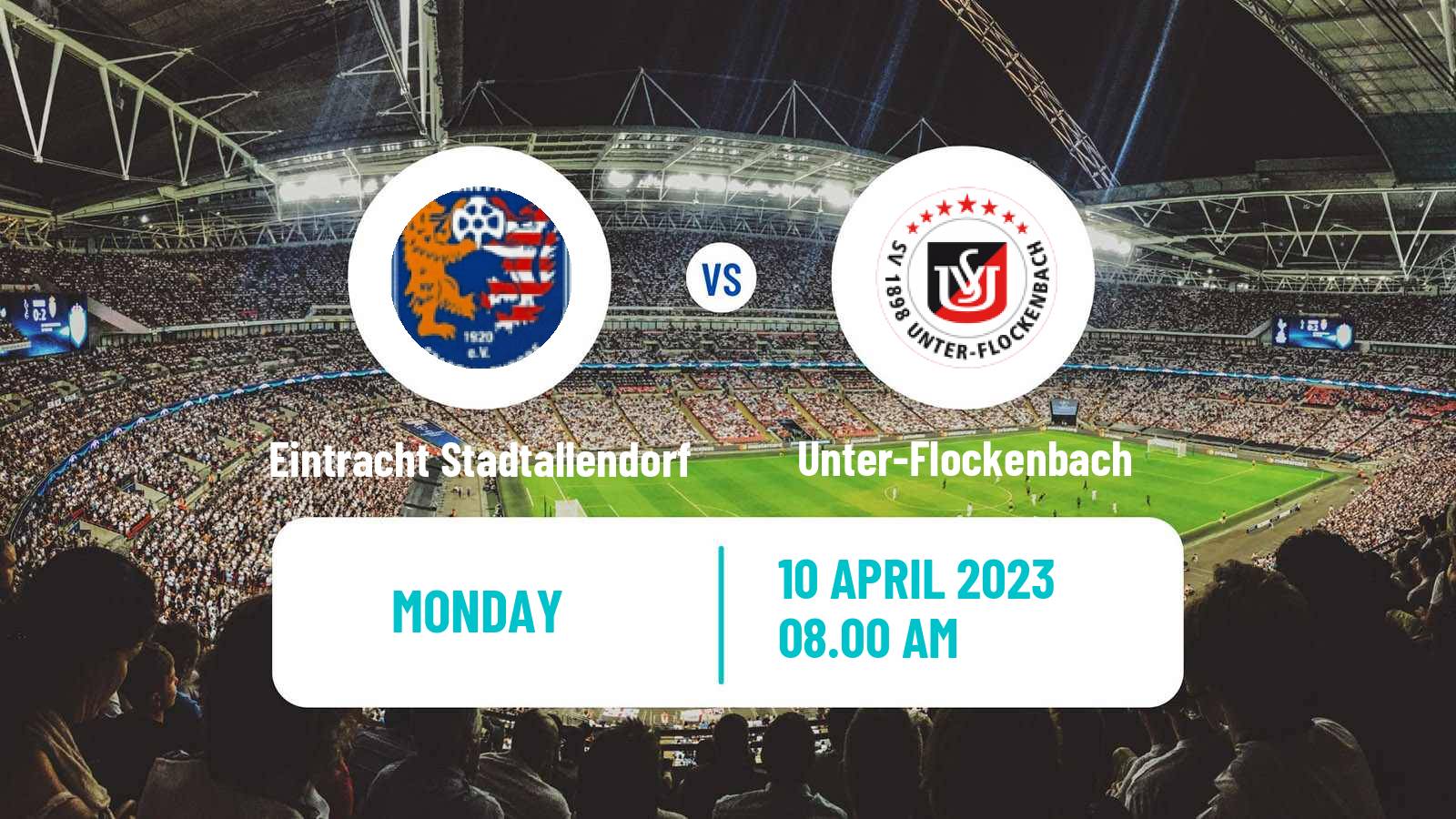 Soccer German Oberliga Hessen Eintracht Stadtallendorf - Unter-Flockenbach