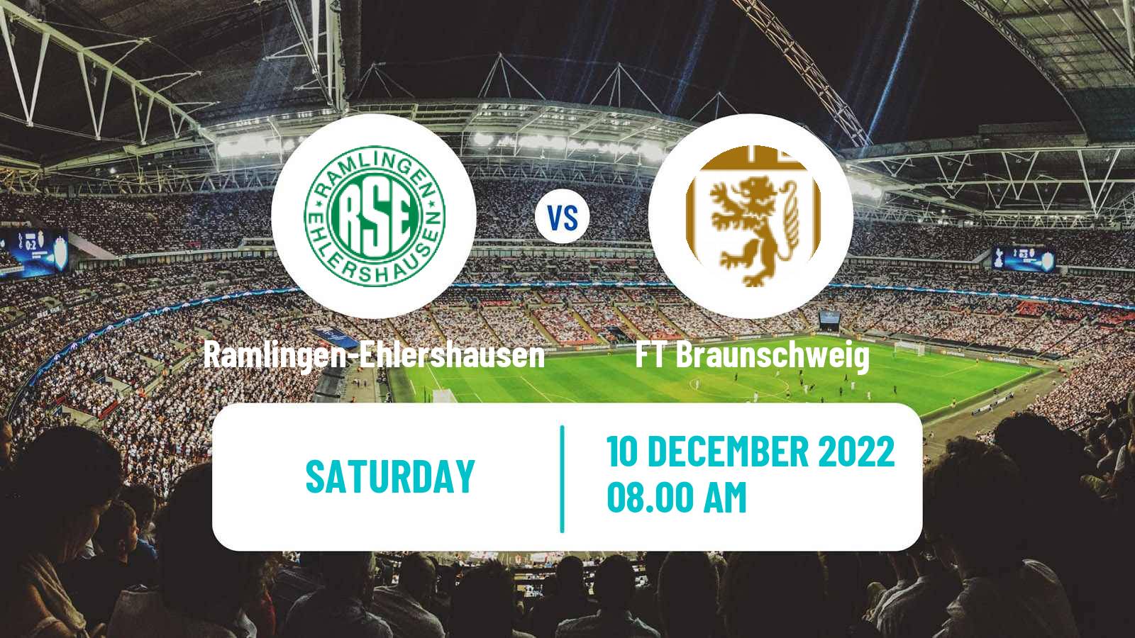 Soccer German Oberliga Niedersachsen Ramlingen-Ehlershausen - FT Braunschweig