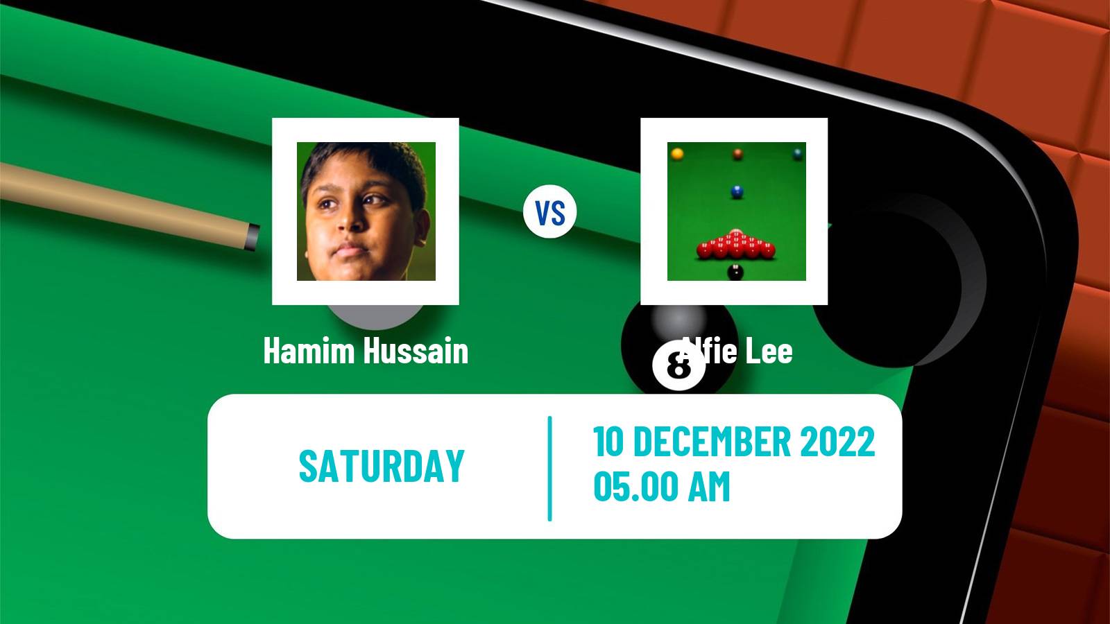 Snooker Snooker Hamim Hussain - Alfie Lee