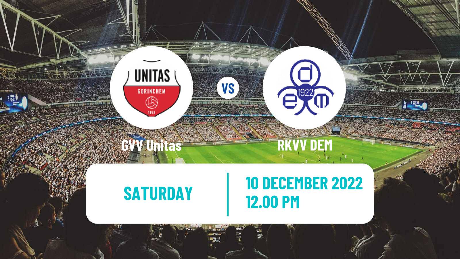 Soccer Dutch Derde Divisie GVV Unitas - DEM