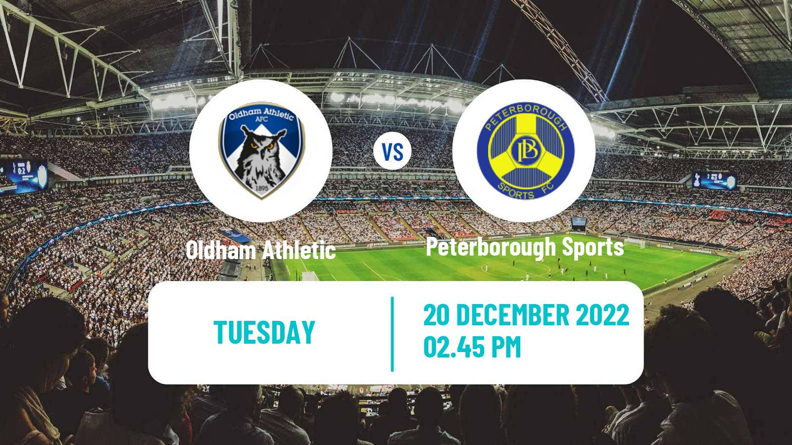 Football English FA Trophy Oldham Athletic - Peterborough Sports