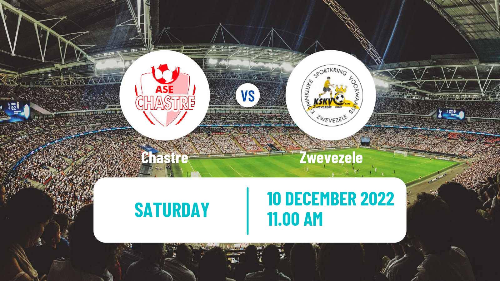 Soccer Belgian 1st National Women Chastre - Zwevezele