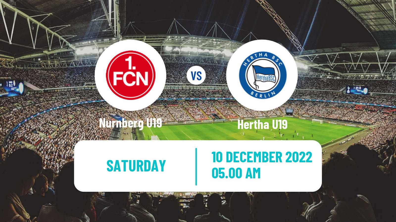 Soccer German DFB Junioren Pokal Nurnberg U19 - Hertha U19