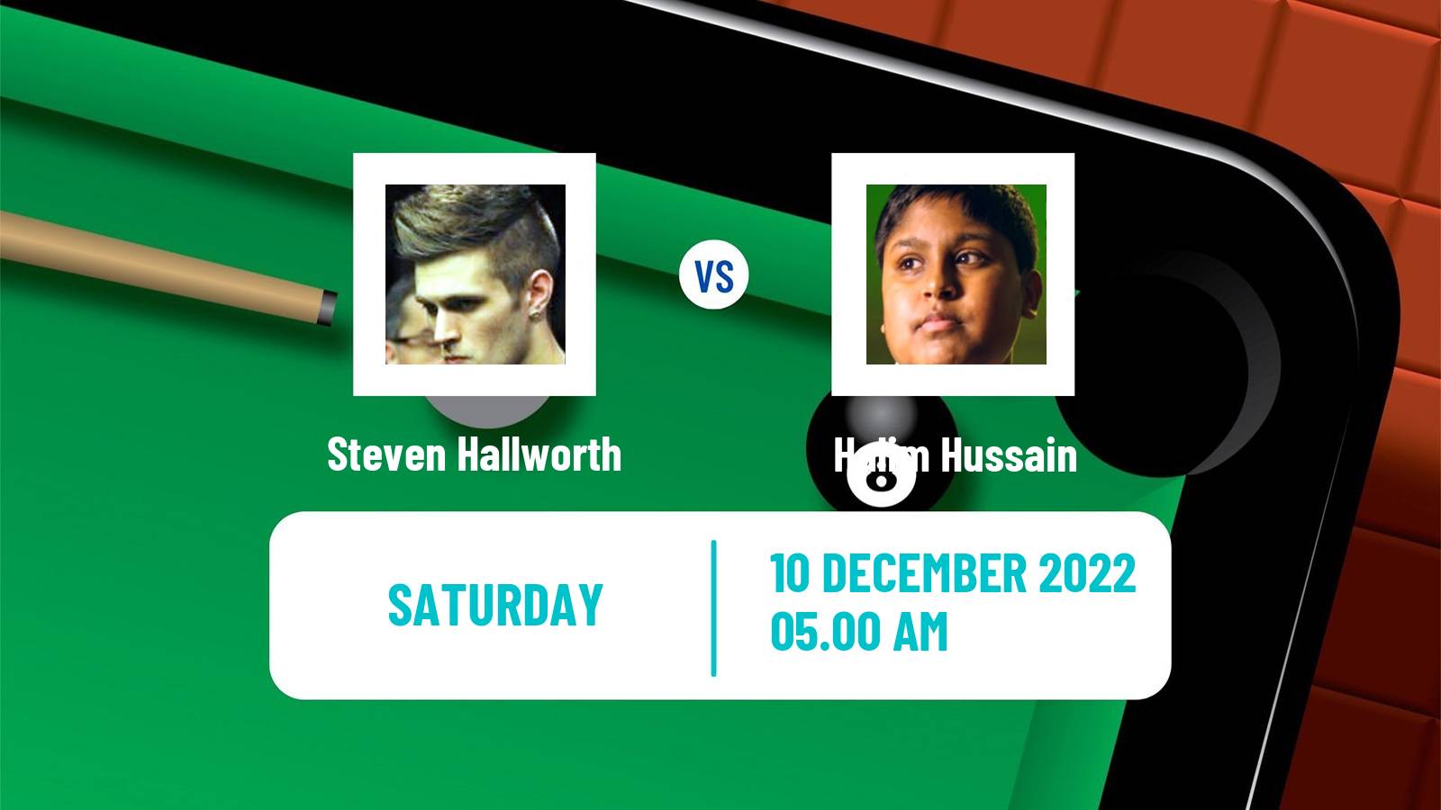 Snooker Snooker Steven Hallworth - Halim Hussain