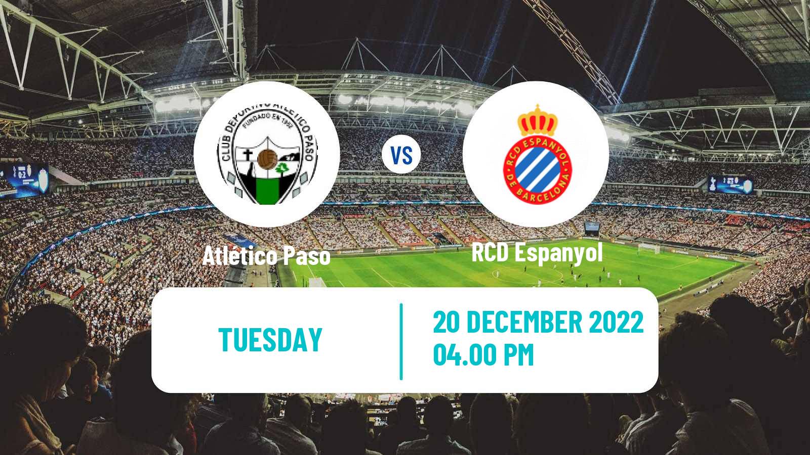 Soccer Spanish Copa del Rey Atlético Paso - Espanyol