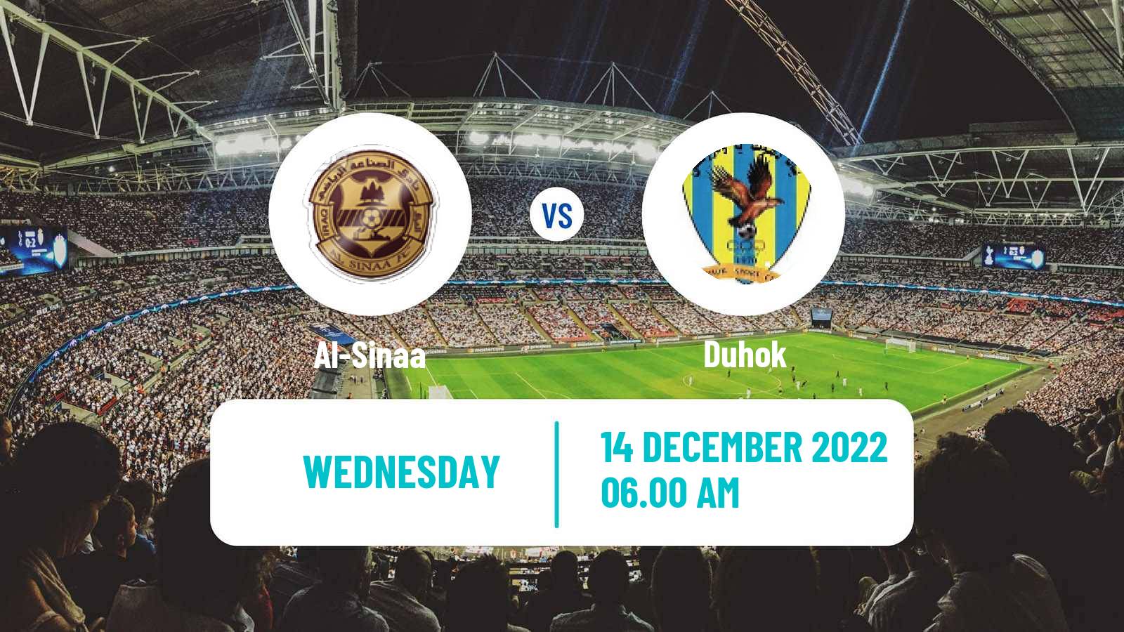 Soccer Iraqi Premier League Al-Sinaa - Duhok
