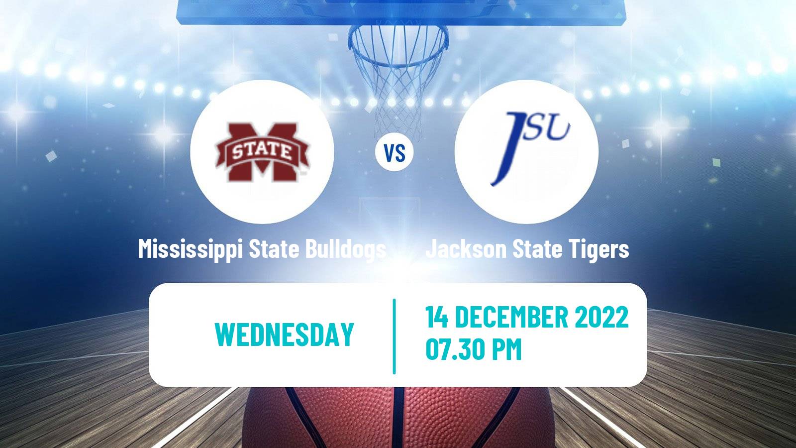 Basketball NCAA College Basketball Mississippi State Bulldogs - Jackson State Tigers