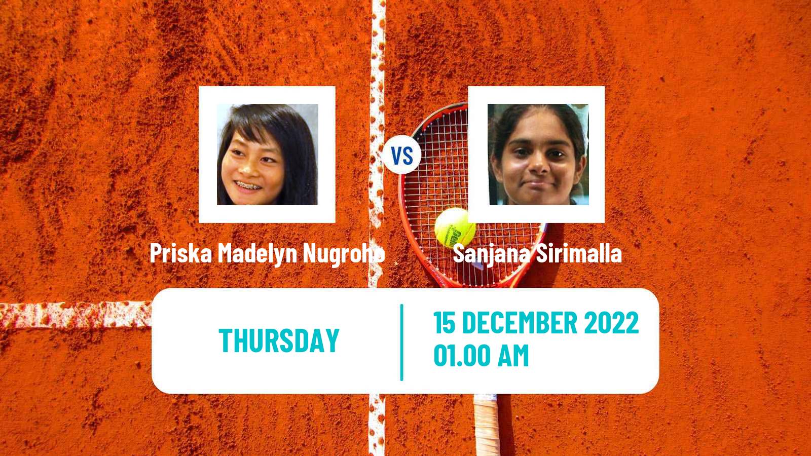 Tennis ITF Tournaments Priska Madelyn Nugroho - Sanjana Sirimalla