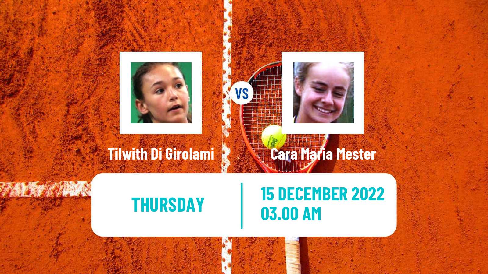 Tennis ITF Tournaments Tilwith Di Girolami - Cara Maria Mester