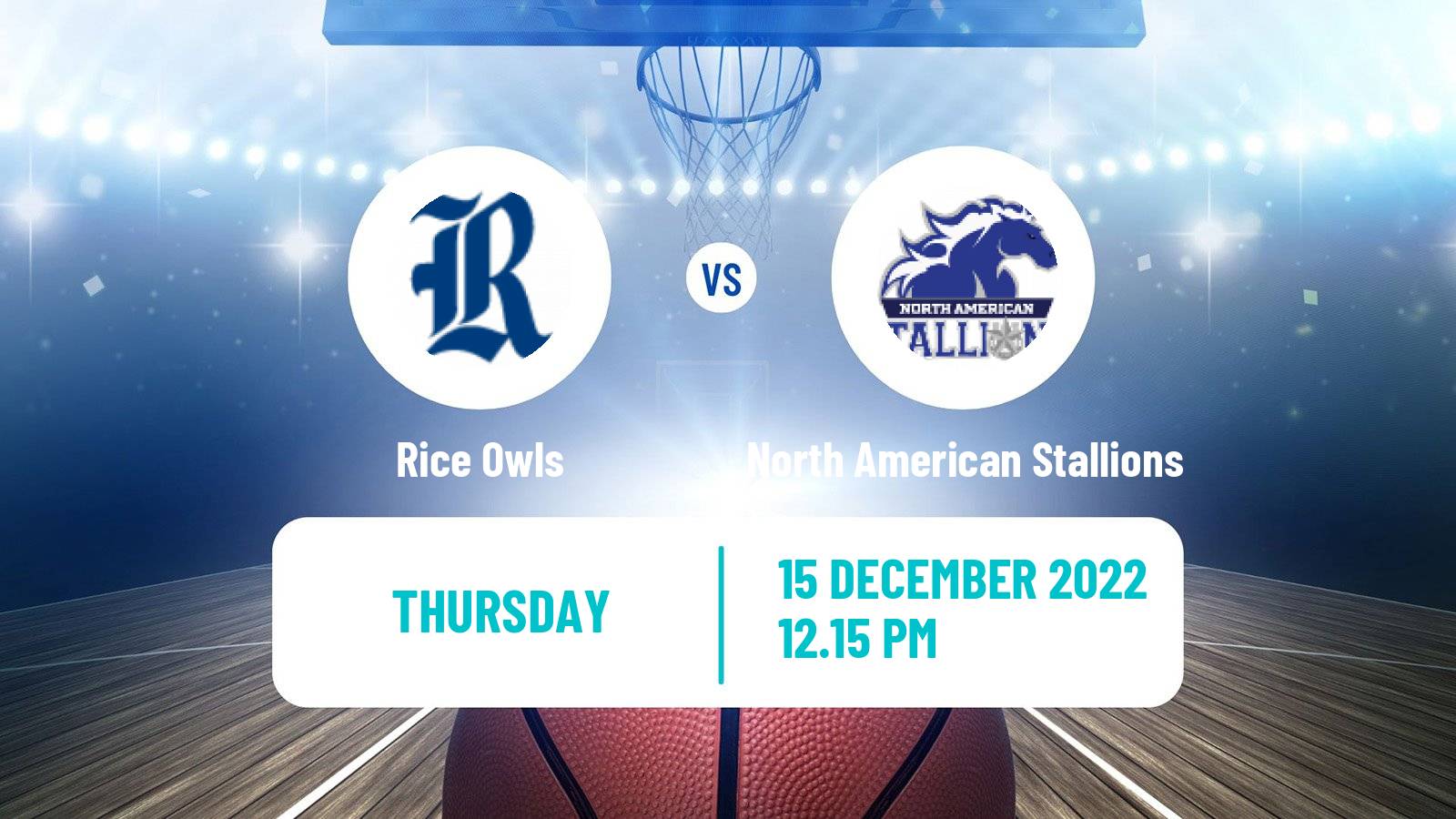 Basketball NCAA College Basketball Rice Owls - North American Stallions