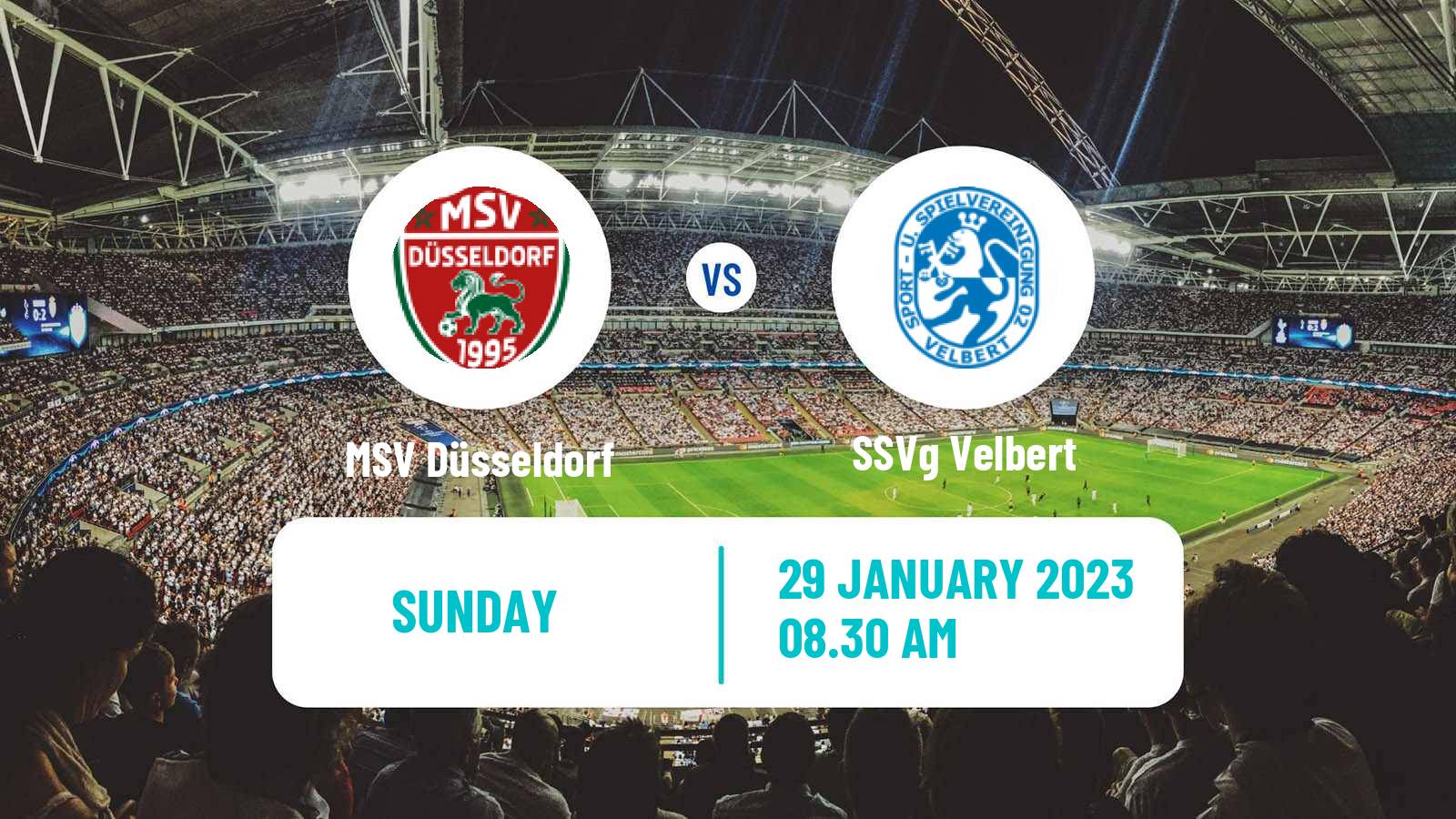 Soccer German Oberliga Niederrhein MSV Düsseldorf - Velbert