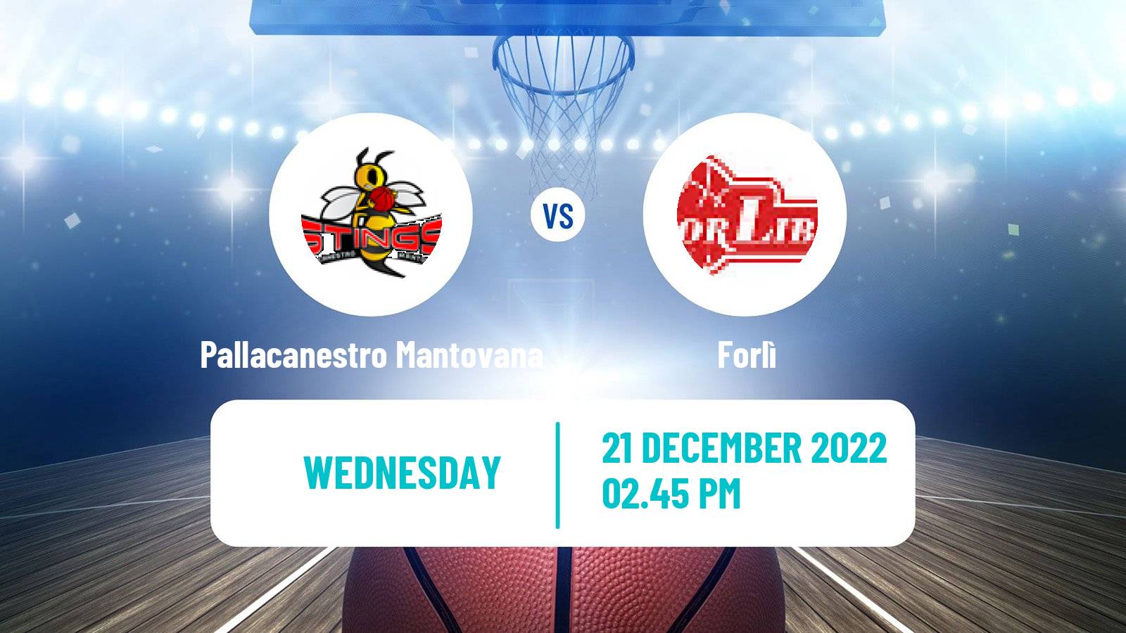 Basketball Italian Serie A2 Basketball Pallacanestro Mantovana - Forlì