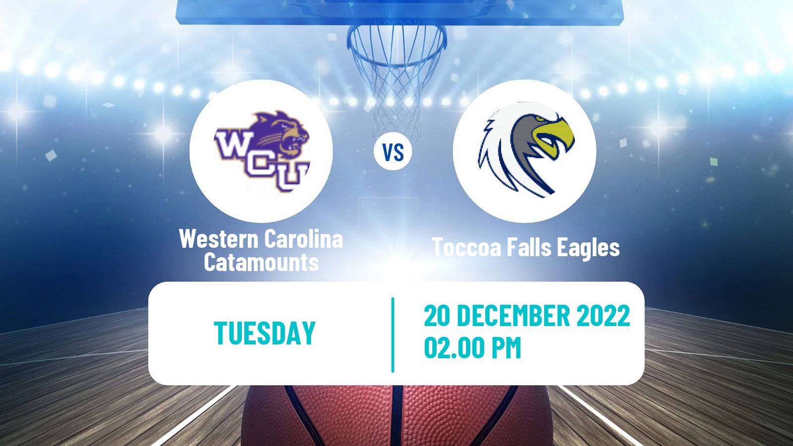 Basketball NCAA College Basketball Western Carolina Catamounts - Toccoa Falls Eagles