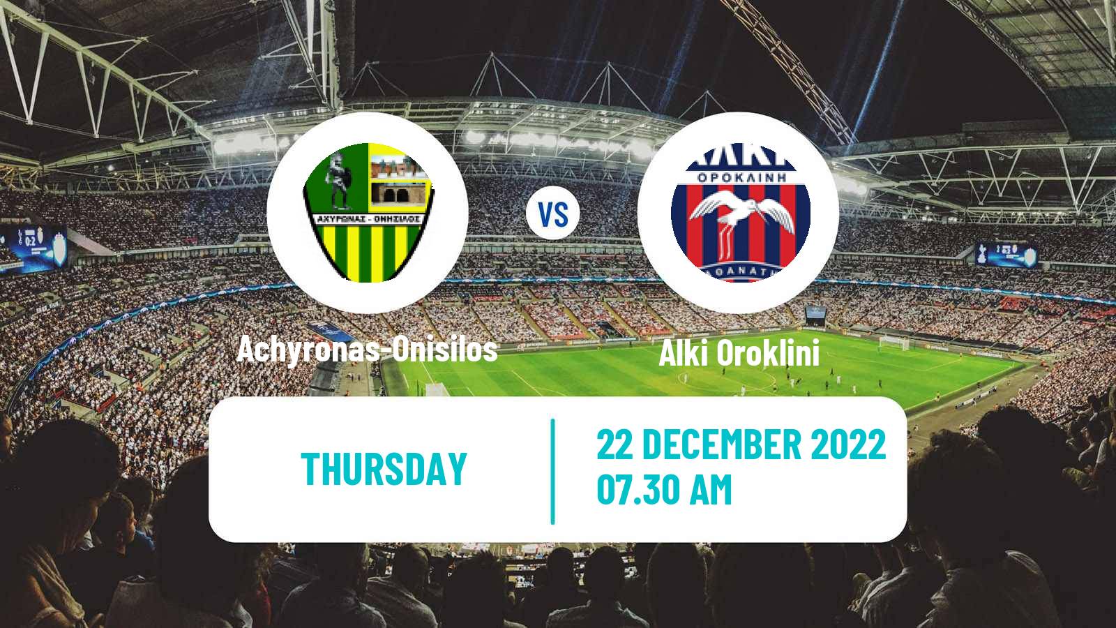 Soccer Cypriot Division 2 Achyronas-Onisilos - Alki Oroklini