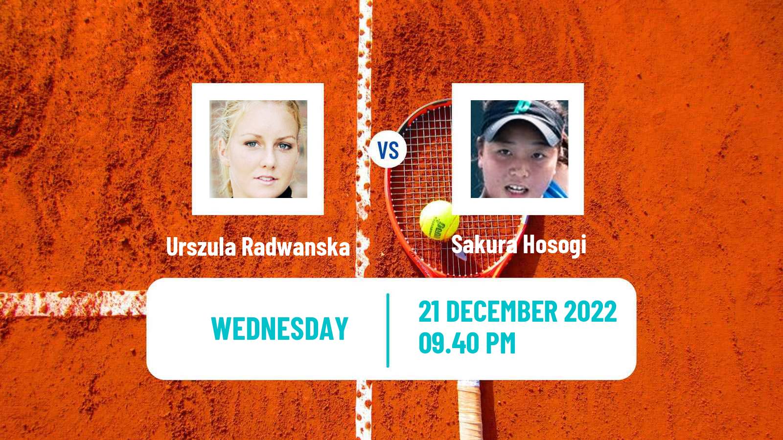 Tennis ITF Tournaments Urszula Radwanska - Sakura Hosogi