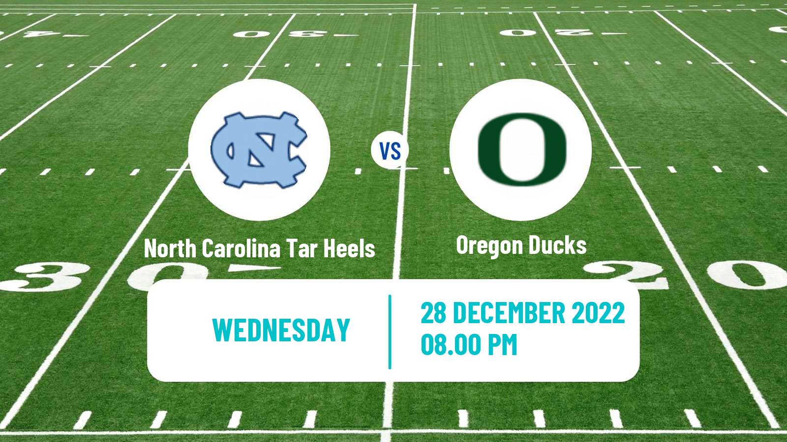 American football NCAA College Football North Carolina Tar Heels - Oregon Ducks
