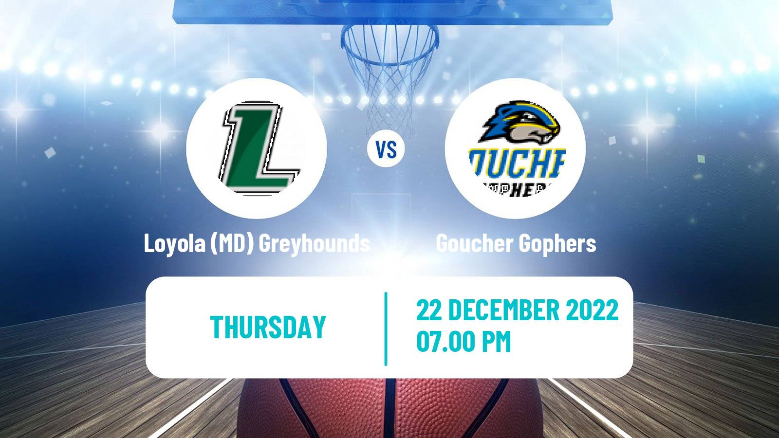 Basketball NCAA College Basketball Loyola MD Greyhounds - Goucher Gophers