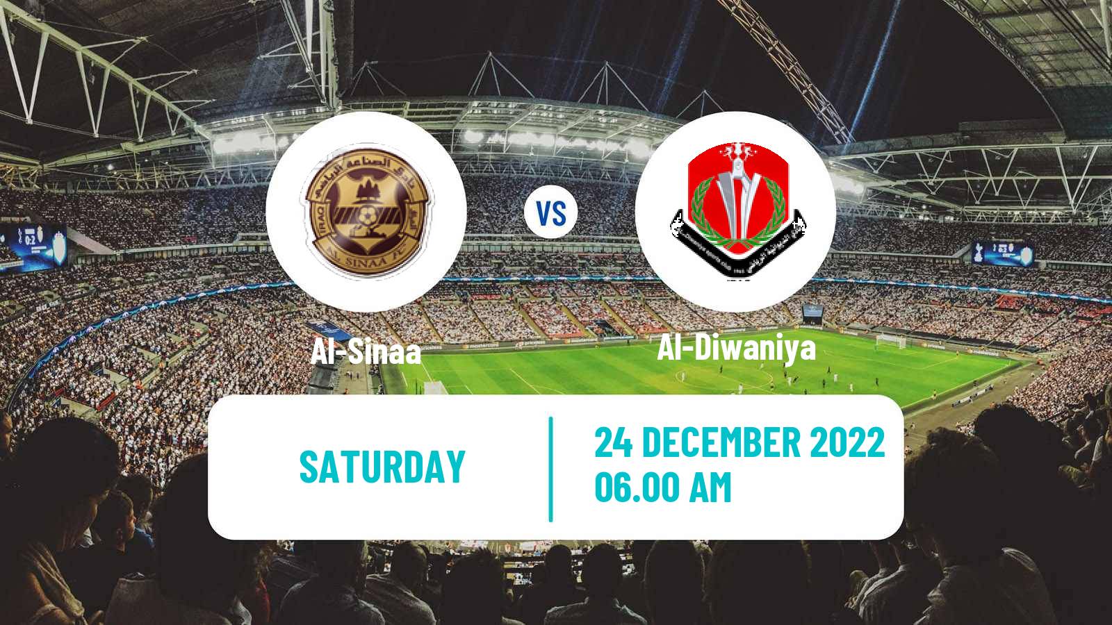 Soccer Iraqi Premier League Al-Sinaa - Al-Diwaniya