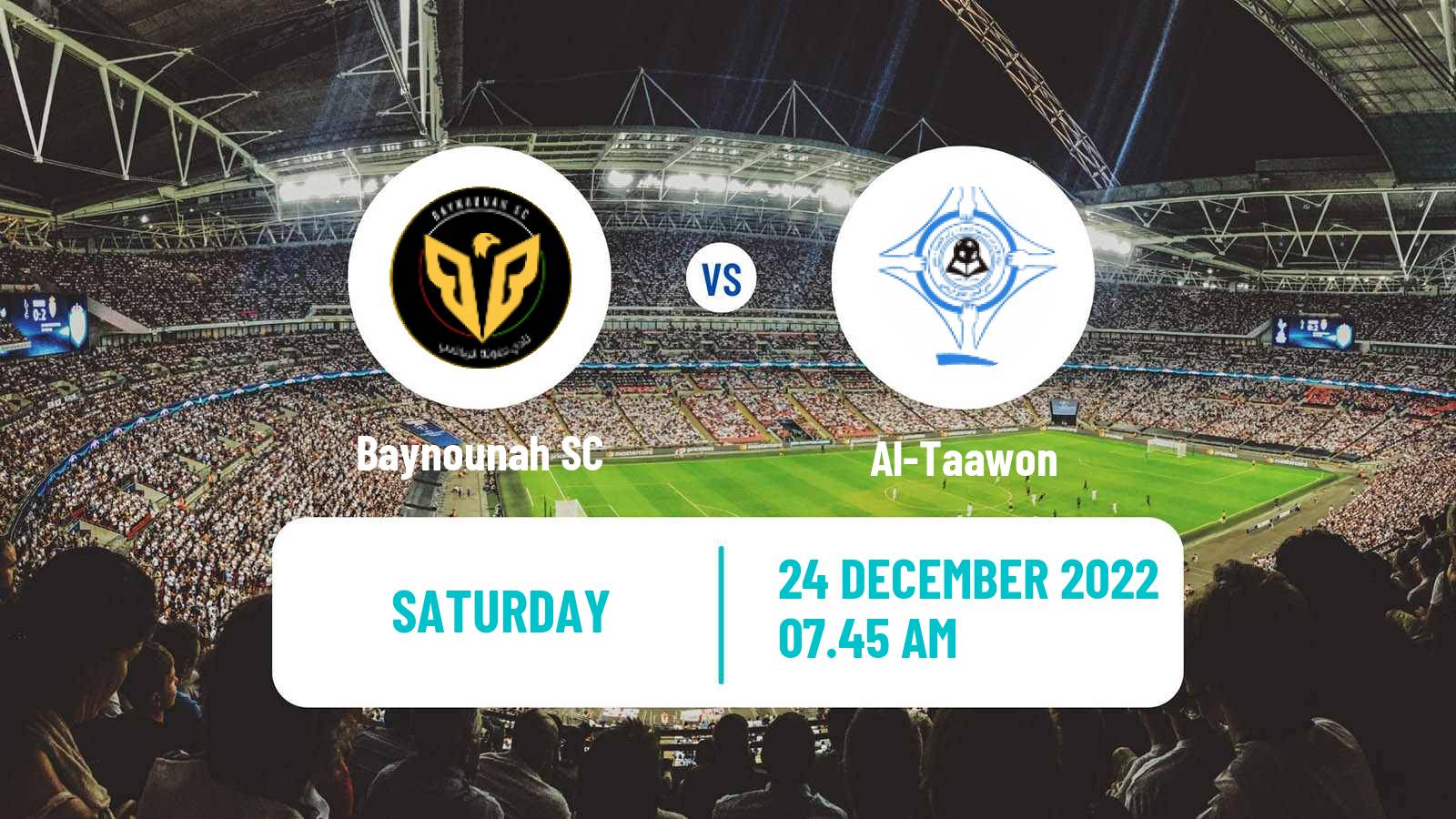 Soccer UAE Division 1 Baynounah - Al-Taawon