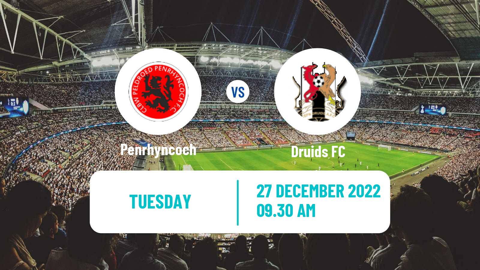 Soccer Welsh Cymru North Penrhyncoch - Druids