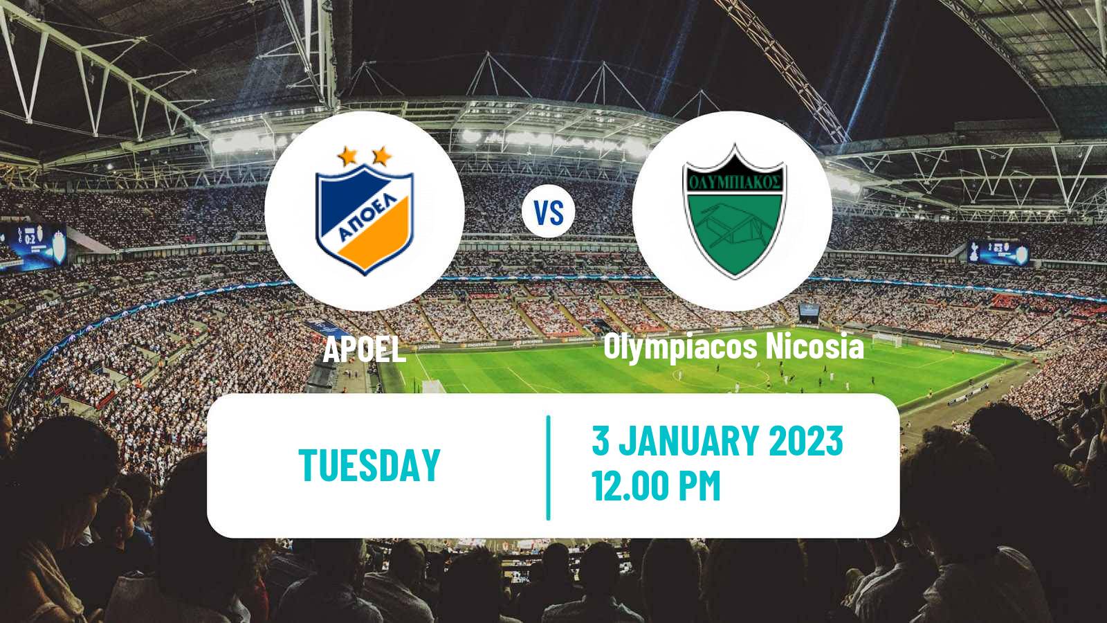 Soccer Cypriot First Division APOEL - Olympiacos Nicosia