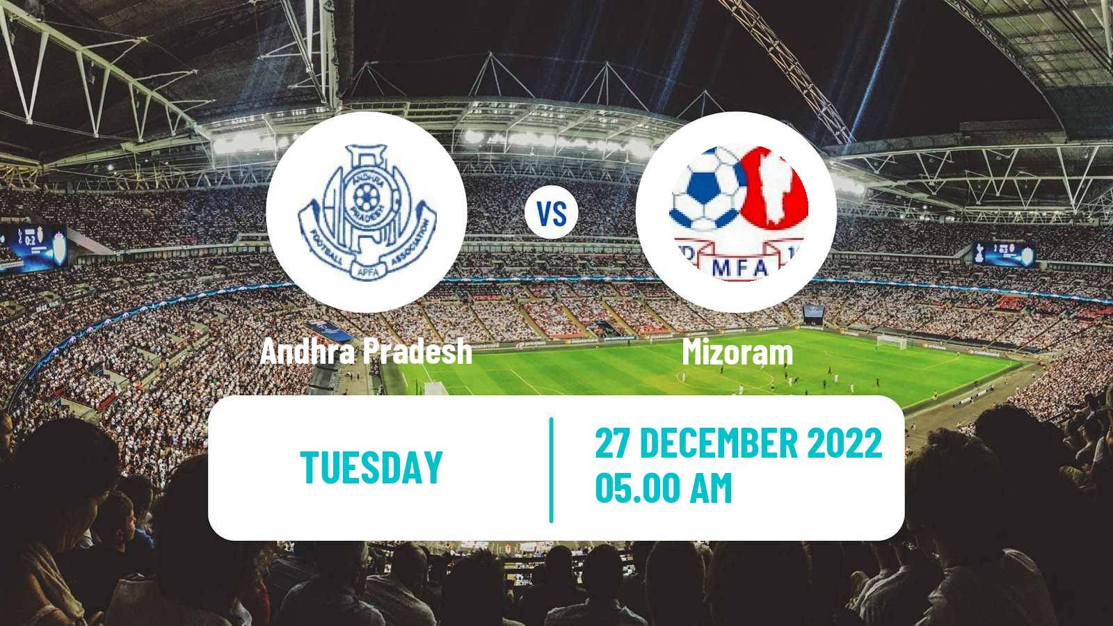 Soccer Indian Santosh Trophy Andhra Pradesh - Mizoram