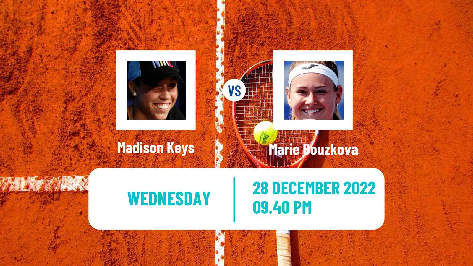 Tennis WTA United Cup Madison Keys - Marie Bouzkova
