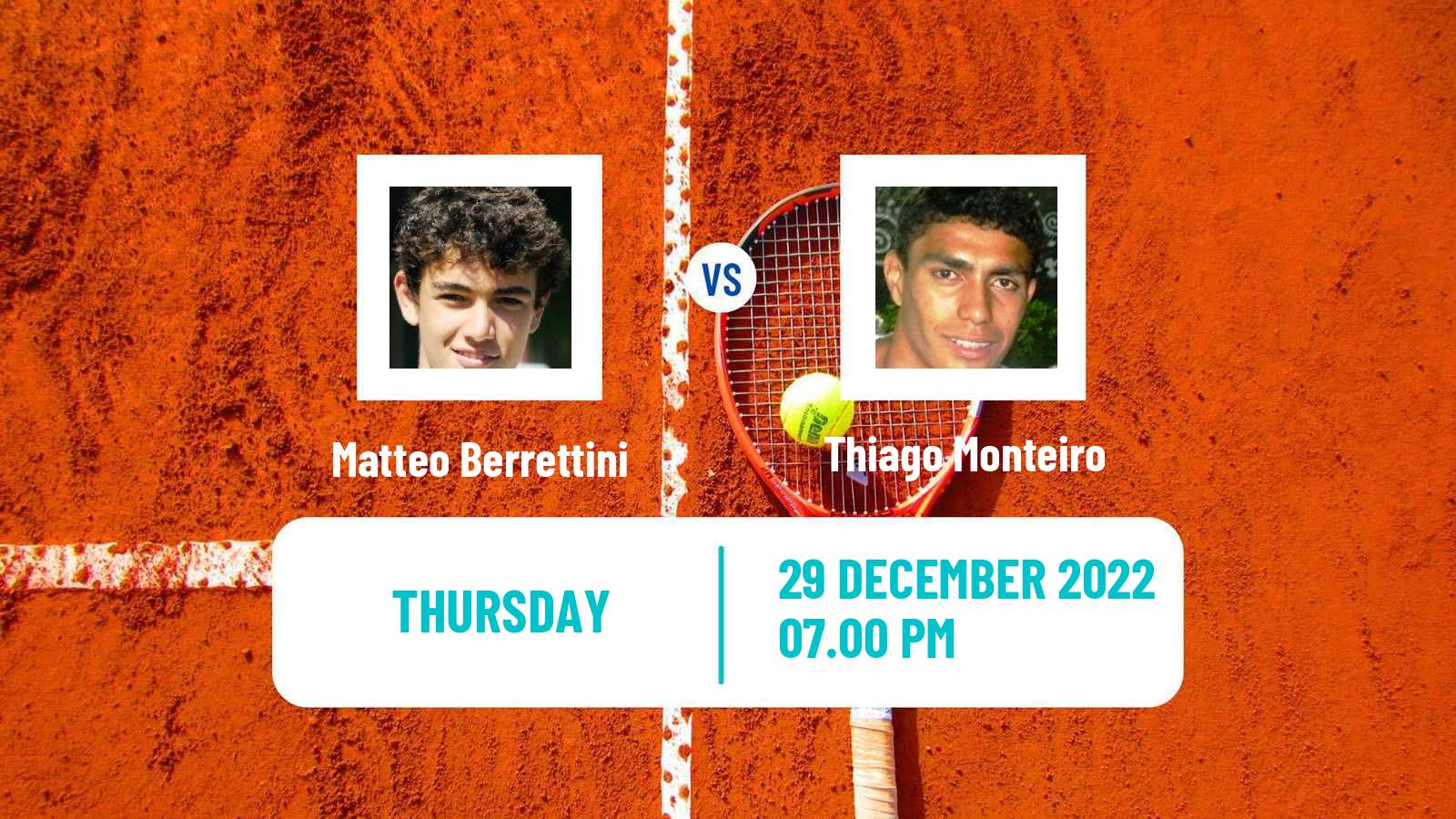 Tennis ATP United Cup Matteo Berrettini - Thiago Monteiro