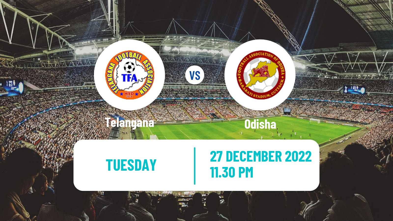 Soccer Indian Santosh Trophy Telangana - Odisha