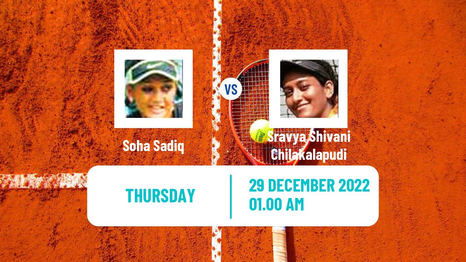 Tennis ITF Tournaments Soha Sadiq - Sravya Shivani Chilakalapudi
