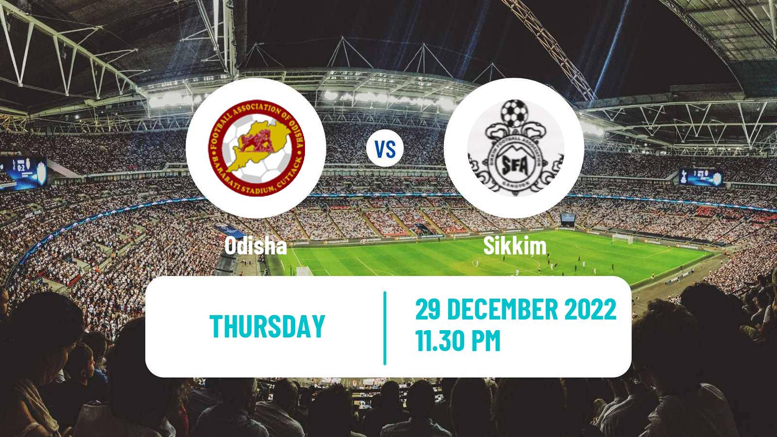 Soccer Indian Santosh Trophy Odisha - Sikkim