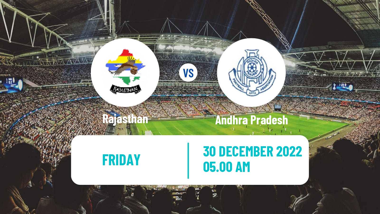 Soccer Indian Santosh Trophy Rajasthan - Andhra Pradesh