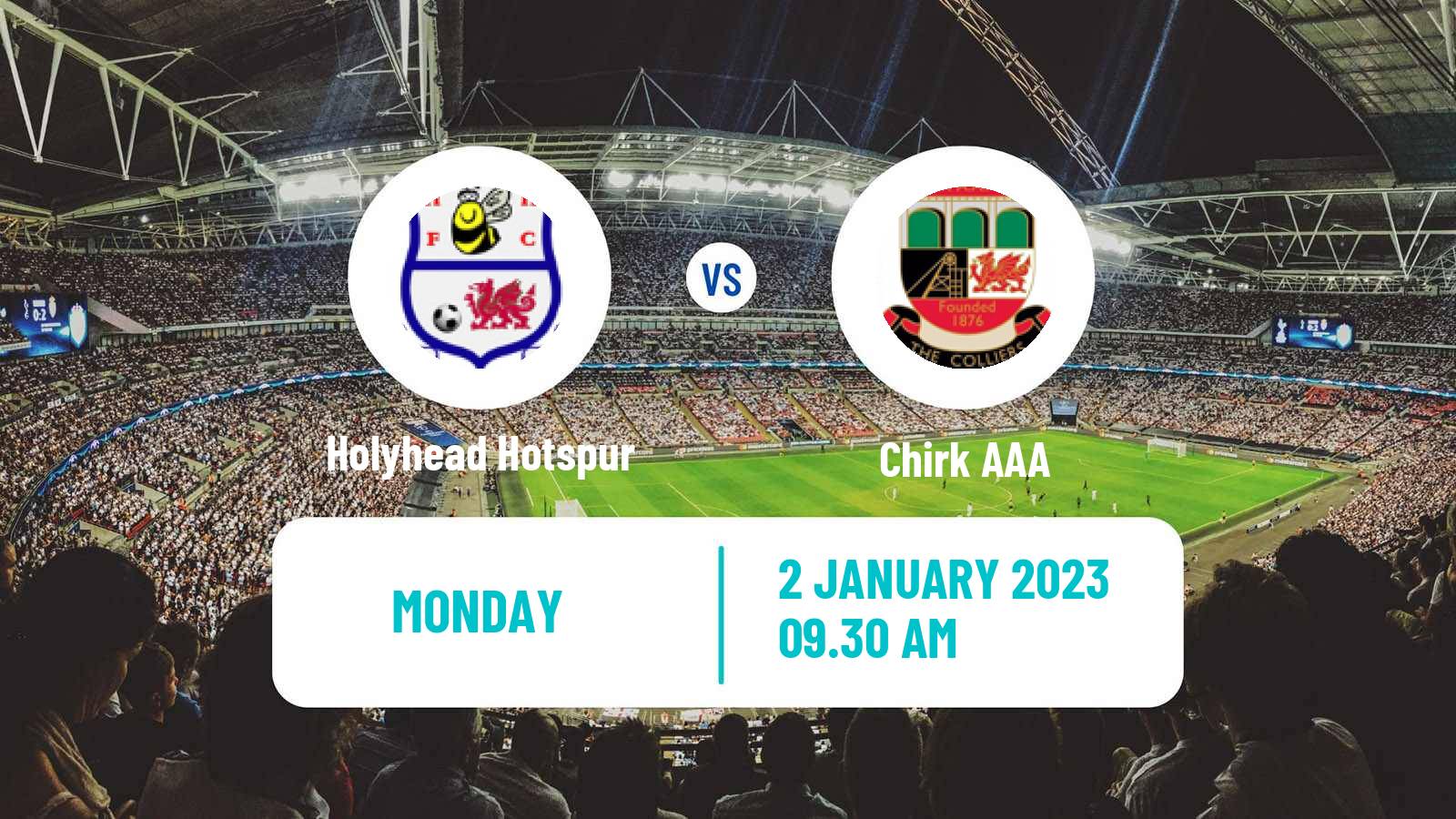 Soccer Welsh Cymru North Holyhead Hotspur - Chirk AAA
