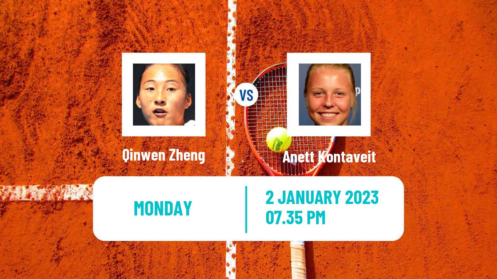 Tennis WTA Adelaide Qinwen Zheng - Anett Kontaveit